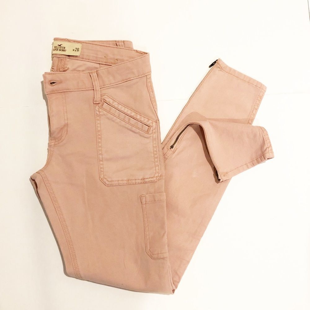 Hollister Super Skinny light pink‎ pants size 3